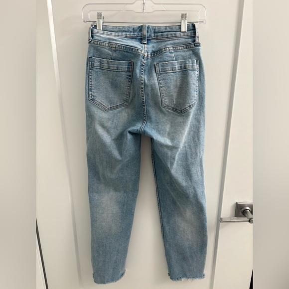 We The Free Vintage Style CRVY High Rise Raw Hem Straight Leg Jeans Size 26 - Picture 8 of 17